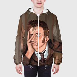 Куртка с капюшоном мужская 10TH DOCTOR WHO, цвет: 3D-белый — фото 2