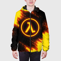 Куртка с капюшоном мужская HALF-LIFE, цвет: 3D-черный — фото 2