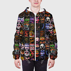 Куртка с капюшоном мужская Five Nights At Freddy's, цвет: 3D-белый — фото 2