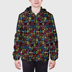 Куртка с капюшоном мужская JoJo Bizarre Adventure, цвет: 3D-черный — фото 2