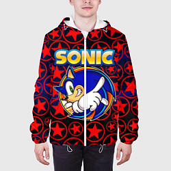 Куртка с капюшоном мужская Sonic, цвет: 3D-белый — фото 2
