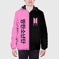 Куртка с капюшоном мужская BTS, цвет: 3D-черный — фото 2