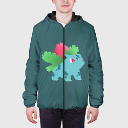 Куртка с капюшоном мужская Pokemon Ivysaur, цвет: 3D-черный — фото 2
