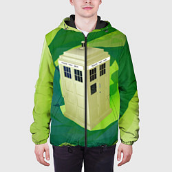 Куртка с капюшоном мужская CRAZY TARDIS, цвет: 3D-черный — фото 2