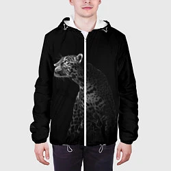 Куртка с капюшоном мужская Леопард, цвет: 3D-белый — фото 2