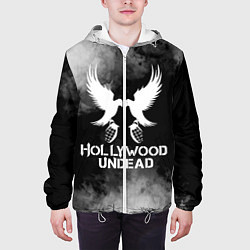 Куртка с капюшоном мужская Hollywood Undead, цвет: 3D-белый — фото 2