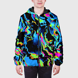 Куртка с капюшоном мужская Кислотность, цвет: 3D-черный — фото 2