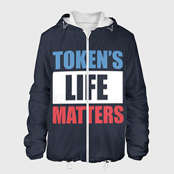 Куртка с капюшоном мужская TOKENS LIFE MATTERS, цвет: 3D-белый