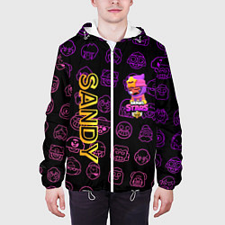 Куртка с капюшоном мужская Brawl Stars SANDY, цвет: 3D-белый — фото 2