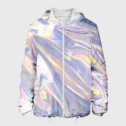 Куртка с капюшоном мужская Фольга, цвет: 3D-белый