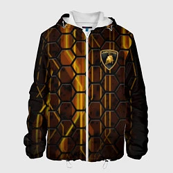 Куртка с капюшоном мужская Lamborghini, цвет: 3D-белый