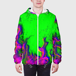 Куртка с капюшоном мужская ОГОНЬ ГЛИТЧ, цвет: 3D-белый — фото 2