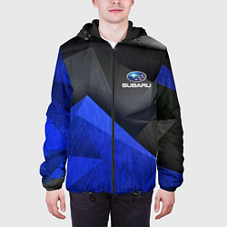 Куртка с капюшоном мужская SUBARU, цвет: 3D-черный — фото 2