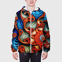 Куртка с капюшоном мужская Fractal illusion, цвет: 3D-белый — фото 2