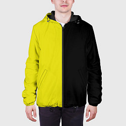 Куртка с капюшоном мужская BLACK YELLOW, цвет: 3D-черный — фото 2