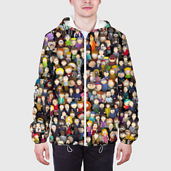 Куртка с капюшоном мужская Персонажи South Park, цвет: 3D-белый — фото 2