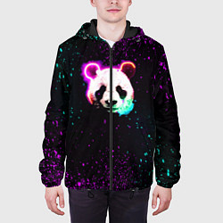 Куртка с капюшоном мужская Панда, цвет: 3D-черный — фото 2