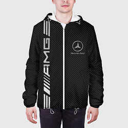Куртка с капюшоном мужская Mercedes Carbon, цвет: 3D-белый — фото 2