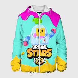 Куртка с капюшоном мужская BRAWL STARS SPROUT, цвет: 3D-белый