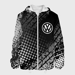 Куртка с капюшоном мужская Volkswagen, цвет: 3D-белый