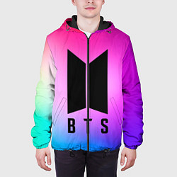 Куртка с капюшоном мужская BTS, цвет: 3D-черный — фото 2