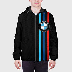 Куртка с капюшоном мужская BMW M SPORT CARBON, цвет: 3D-черный — фото 2