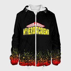 Куртка с капюшоном мужская MY HERO ACADEMIA logo on FIRE, цвет: 3D-белый