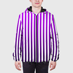 Куртка с капюшоном мужская Пикси полосы, цвет: 3D-черный — фото 2