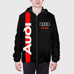 Куртка с капюшоном мужская AUDI SPORT CARBON, цвет: 3D-черный — фото 2