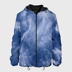 Куртка с капюшоном мужская Облака в небе, цвет: 3D-черный