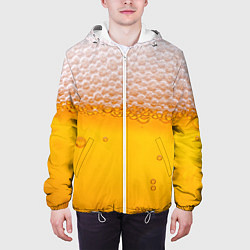 Куртка с капюшоном мужская ЖИВОЕ ПЕННОЕ, цвет: 3D-белый — фото 2