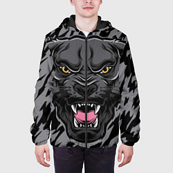 Куртка с капюшоном мужская Зверь, цвет: 3D-черный — фото 2