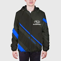 Куртка с капюшоном мужская SUBARU, цвет: 3D-черный — фото 2
