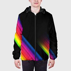 Куртка с капюшоном мужская НЕОНОВАЯ ТЕКСТУРА, цвет: 3D-черный — фото 2