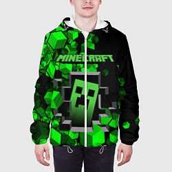 Куртка с капюшоном мужская Minecraft, цвет: 3D-белый — фото 2