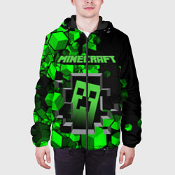 Куртка с капюшоном мужская Minecraft, цвет: 3D-черный — фото 2