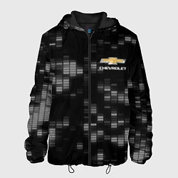 Куртка с капюшоном мужская CHEVROLET, цвет: 3D-черный