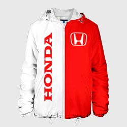 Куртка с капюшоном мужская HONDA, цвет: 3D-белый