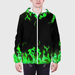 Куртка с капюшоном мужская GREEN FIRE ОГОНЬ, цвет: 3D-белый — фото 2
