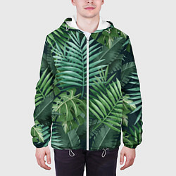 Куртка с капюшоном мужская Тропики, цвет: 3D-белый — фото 2