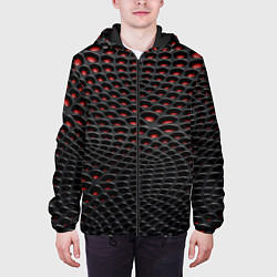 Куртка с капюшоном мужская 3D ABSTRACT, цвет: 3D-черный — фото 2