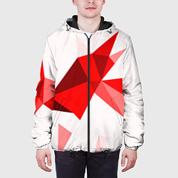 Куртка с капюшоном мужская GEOMETRY RED, цвет: 3D-черный — фото 2
