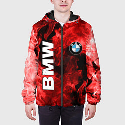Куртка с капюшоном мужская BMW FIRE, цвет: 3D-черный — фото 2