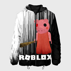 Куртка с капюшоном мужская Roblox Piggy, цвет: 3D-черный