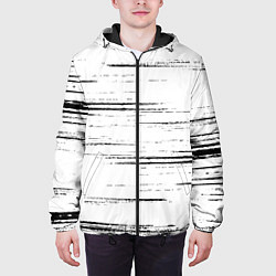 Куртка с капюшоном мужская РЕЗКИЕ ШТРИХИ, цвет: 3D-черный — фото 2