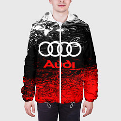 Куртка с капюшоном мужская AUDI, цвет: 3D-белый — фото 2