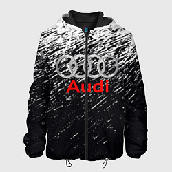 Куртка с капюшоном мужская AUDI, цвет: 3D-черный