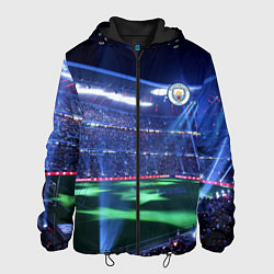 Куртка с капюшоном мужская FC MANCHESTER CITY, цвет: 3D-черный