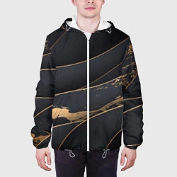 Куртка с капюшоном мужская Black gold, цвет: 3D-белый — фото 2