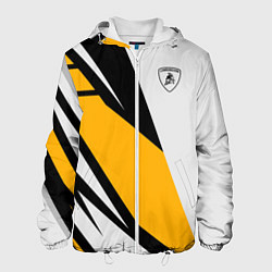 Куртка с капюшоном мужская Lamborghini, цвет: 3D-белый
